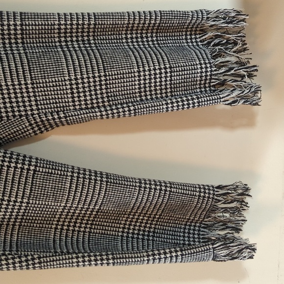 Dance & Marvel Black & White Houndstooth Fringed Pants - Picture 9 of 16
